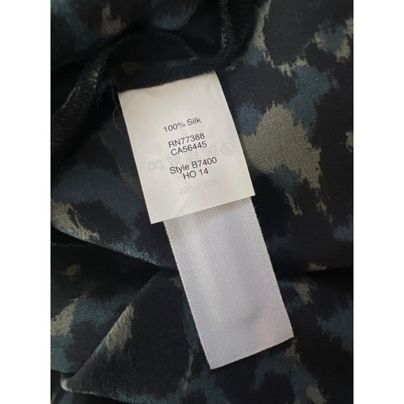 Madewell Silk Front Row Tee Ink Spot Top - Size Small Hi Low Top Short Sleeve - Picture 6 of 6